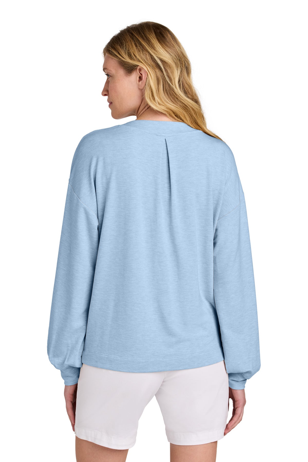 TravisMathew Women's Long Weekend V-Neck - Kentucky Blue Heather