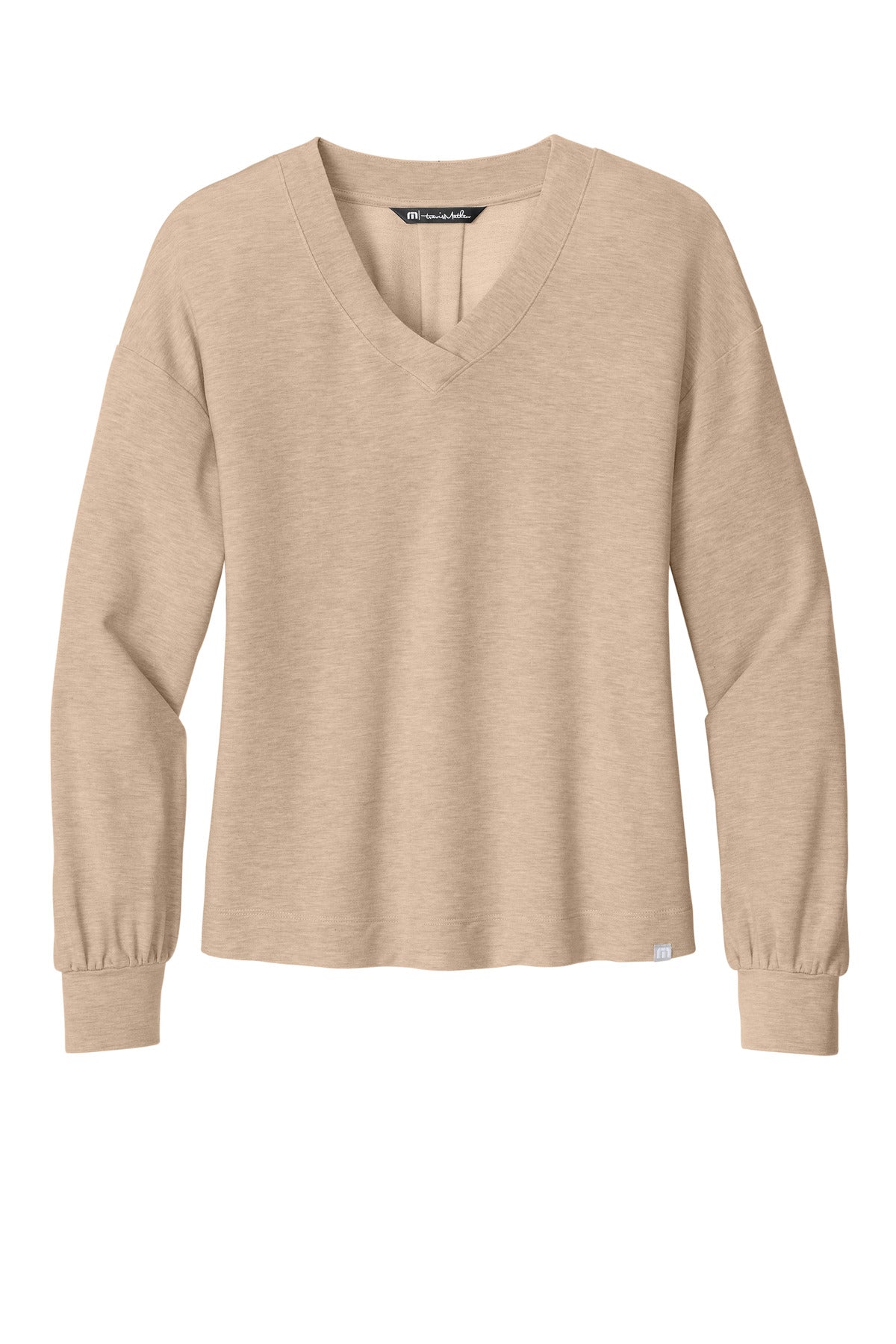 TravisMathew Women's Long Weekend V-Neck - Natural Heather
