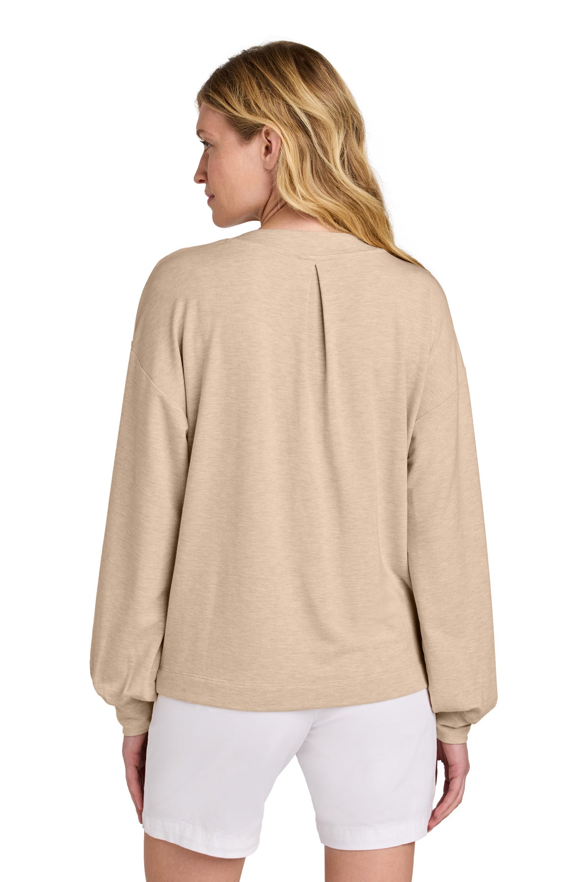 TravisMathew Women's Long Weekend V-Neck - Natural Heather
