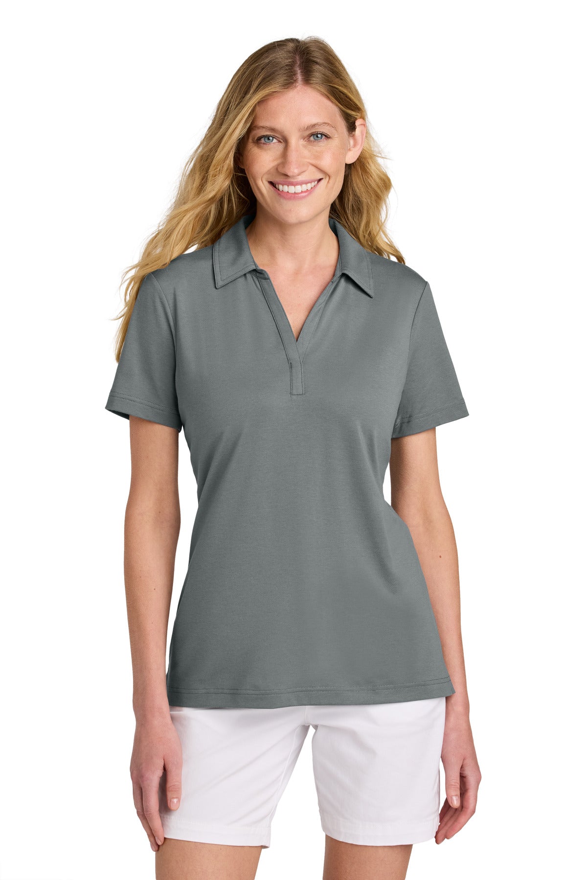 TravisMathew Women's Glenview Solid Polo - Quiet Shade Grey