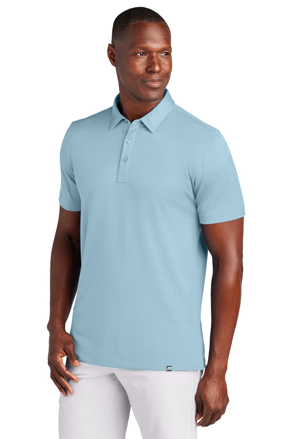 TravisMathew Cabana Solid Polo - Light Denim Blue