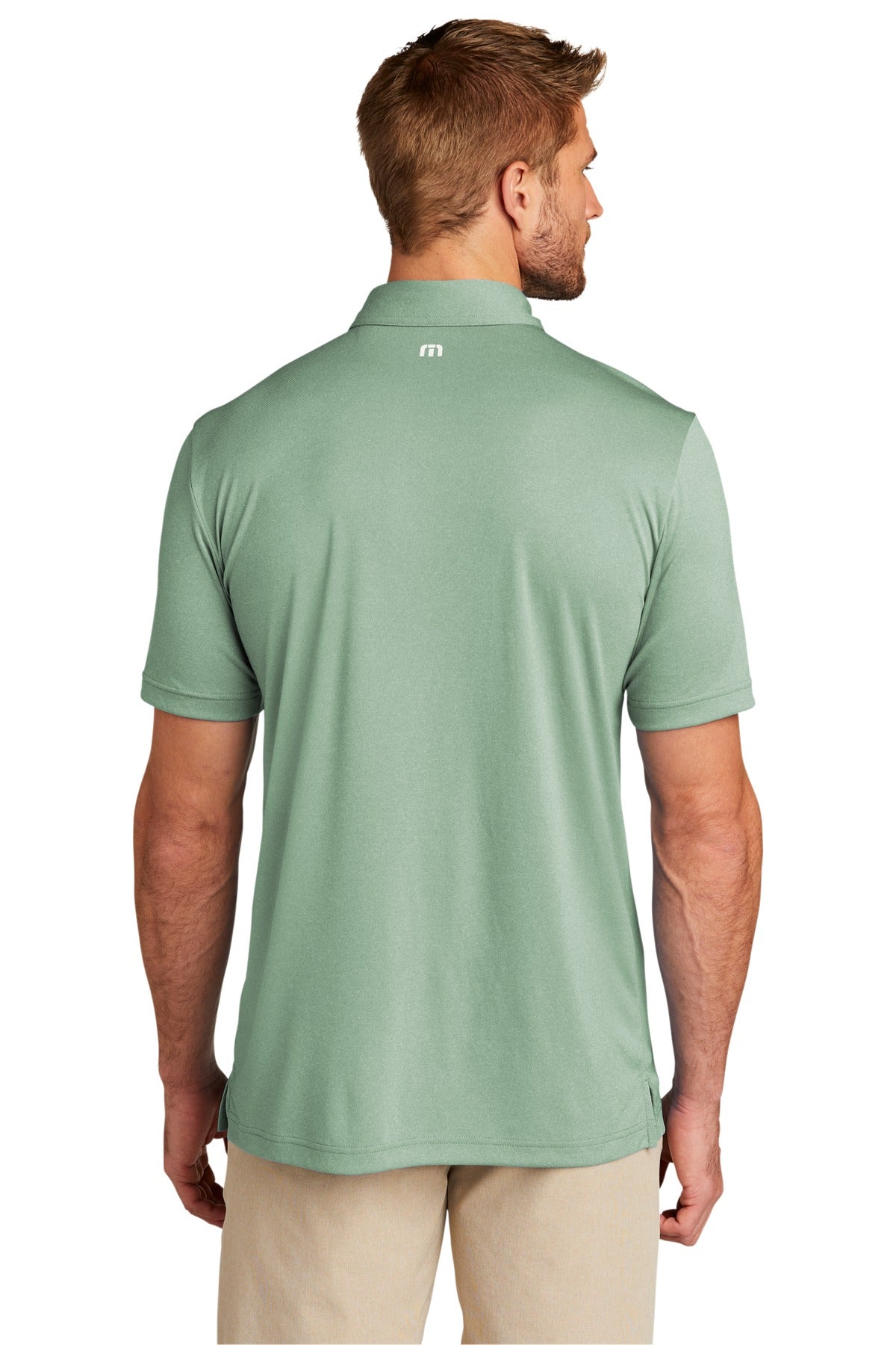 TravisMathew Coto Performance Polo - Beryl Green Heather
