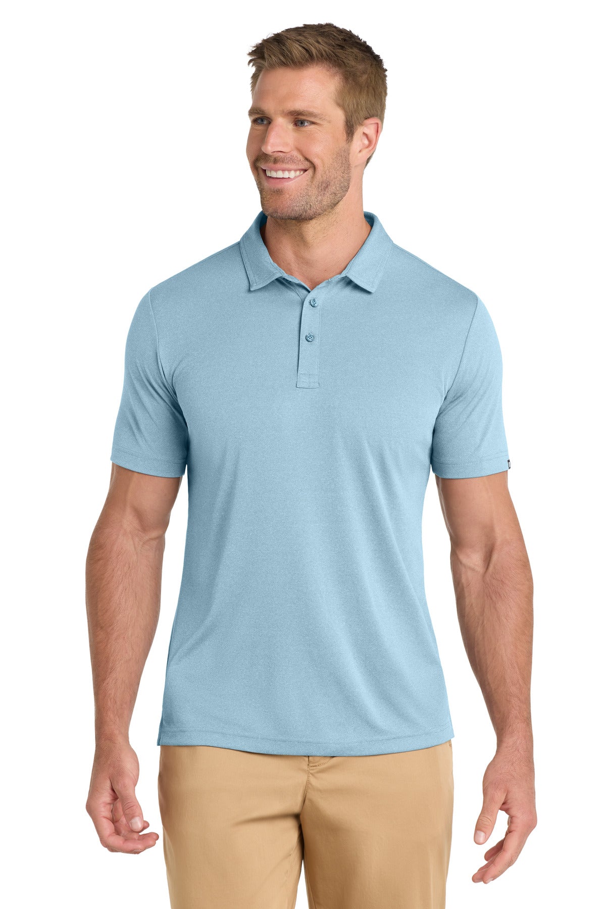 TravisMathew Coto Performance Polo - Brilliant Blue Heather