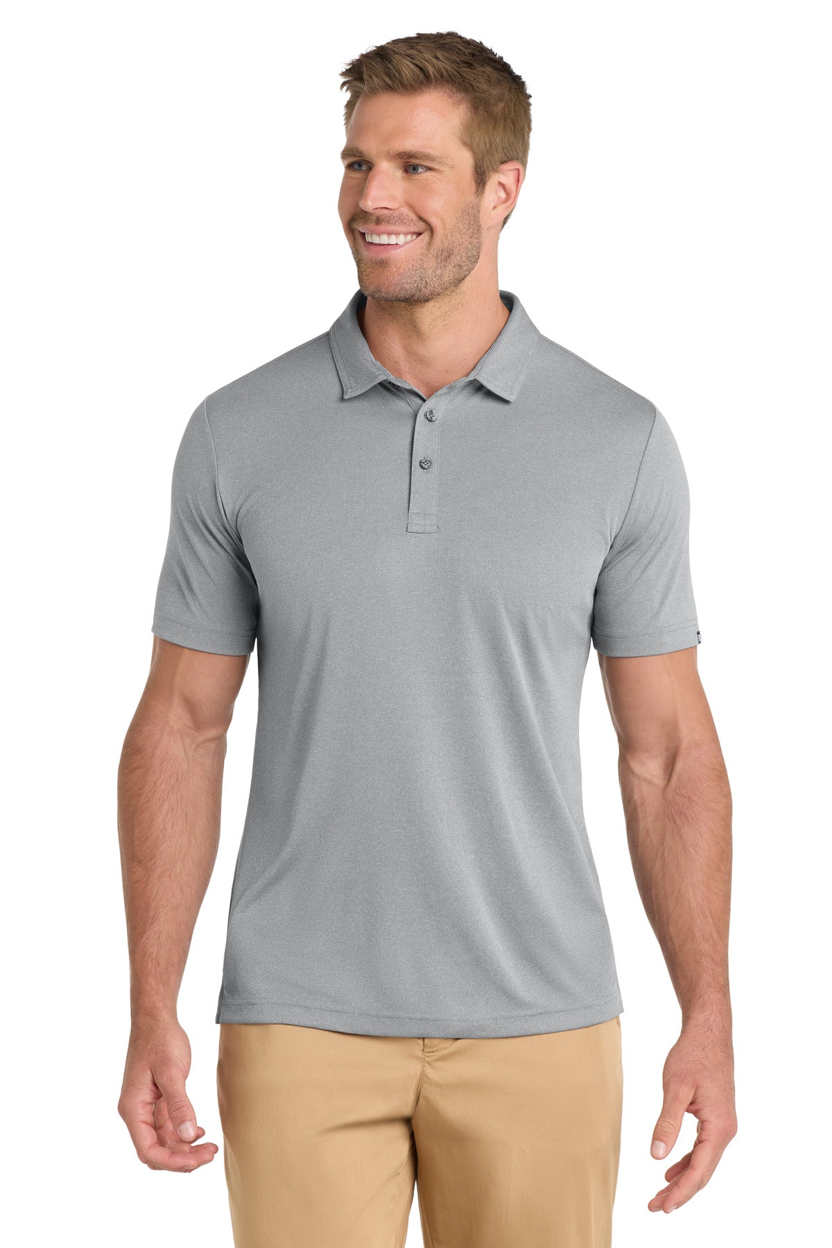 TravisMathew Coto Performance Polo - Quiet Shade Grey Heather