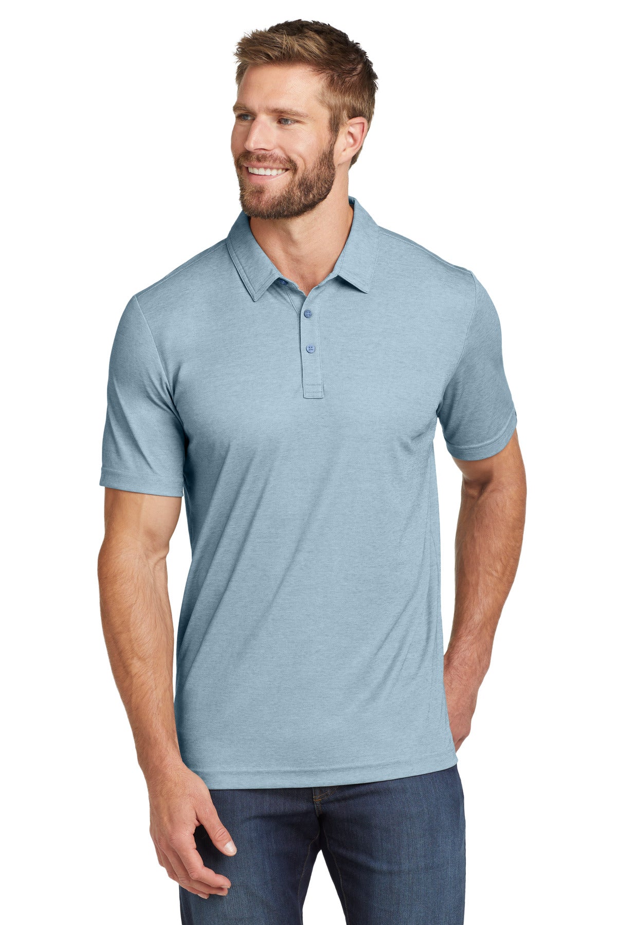 TravisMathew Oceanside Heather Polo - Allure Heather
