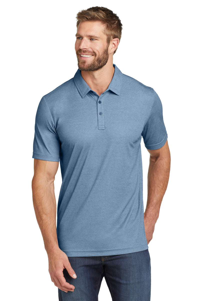 TravisMathew Oceanside Heather Polo - Classic Blue Heather