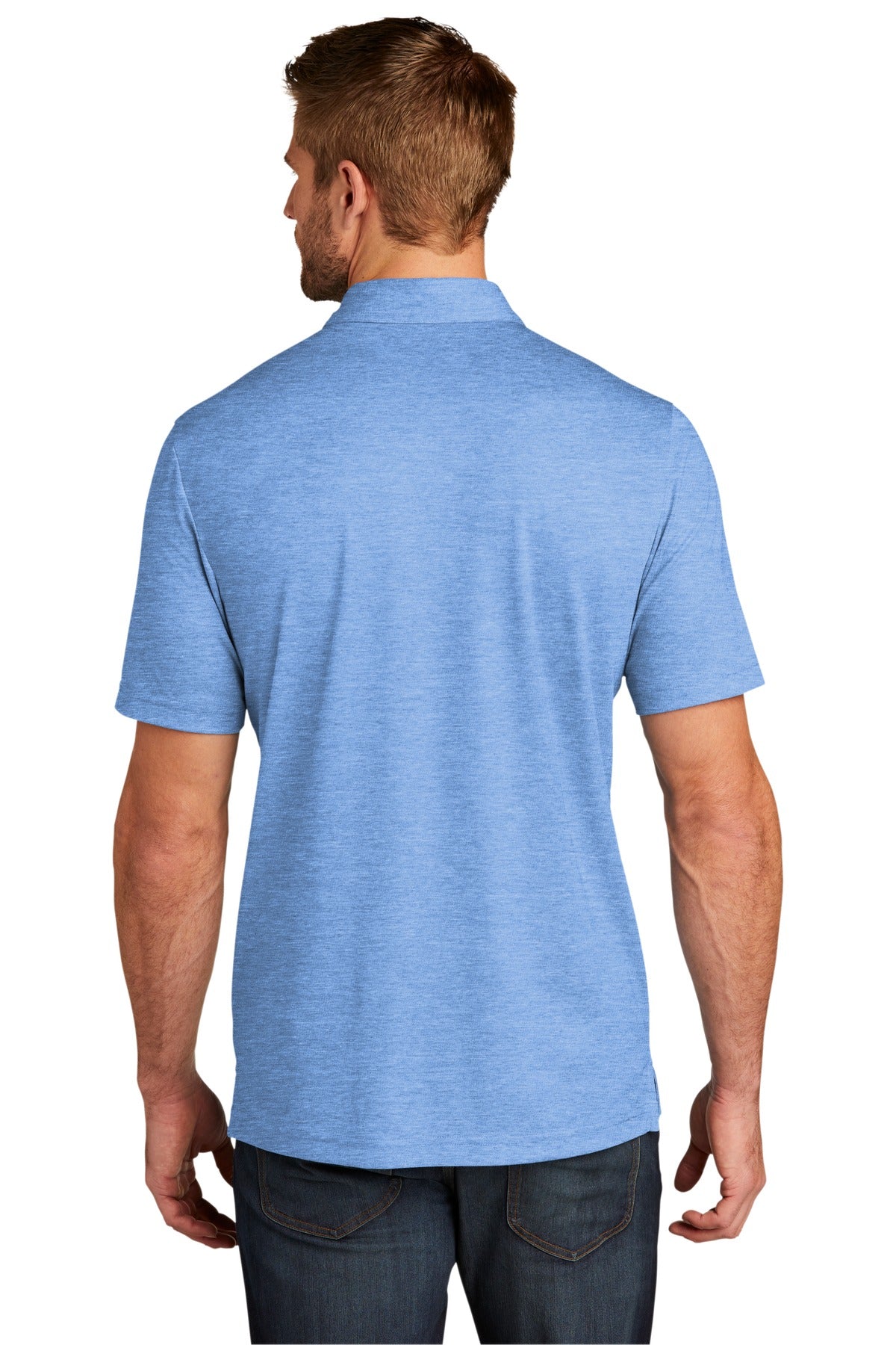TravisMathew Oceanside Heather Polo - Classic Blue Heather