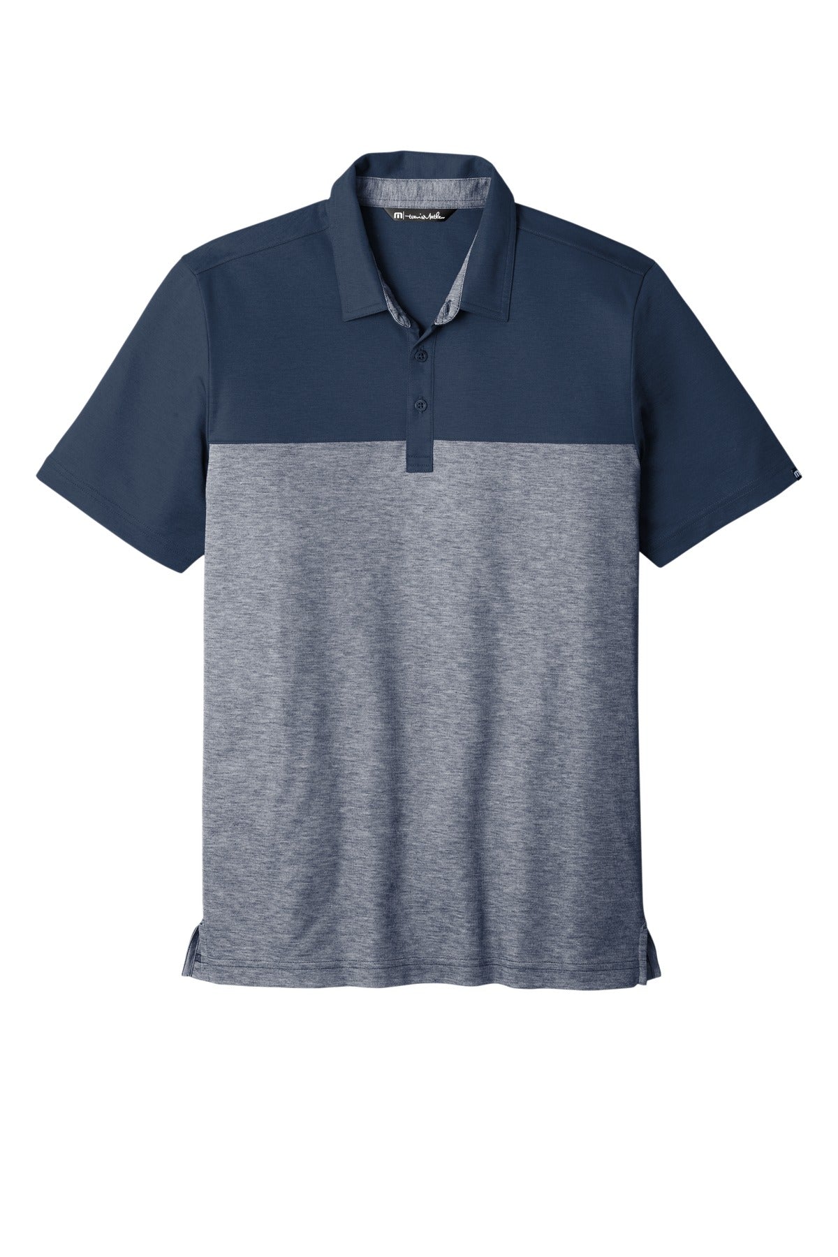 TravisMathew Oceanside Blocked Polo - Blue Nights/ Blue Nights Heather