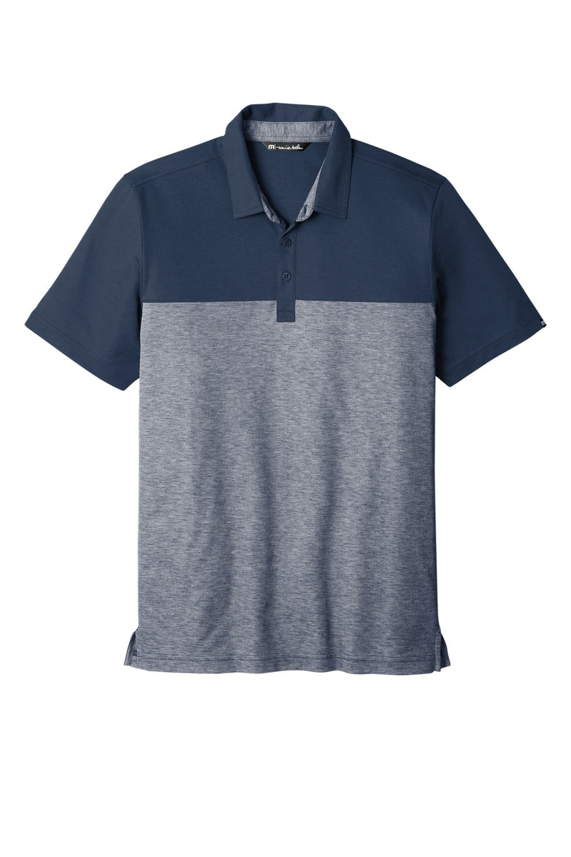 TravisMathew Oceanside Blocked Polo - Blue Nights/ Blue Nights Heather