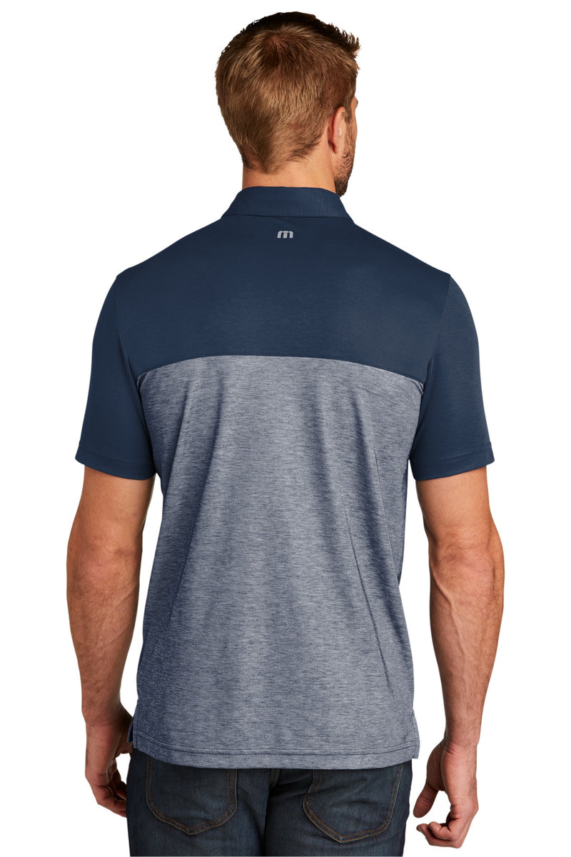 TravisMathew Oceanside Blocked Polo - Blue Nights/ Blue Nights Heather