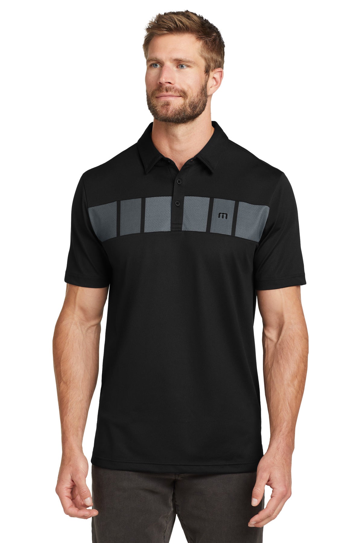 TravisMathew Cabana Chest Stripe Polo - Black