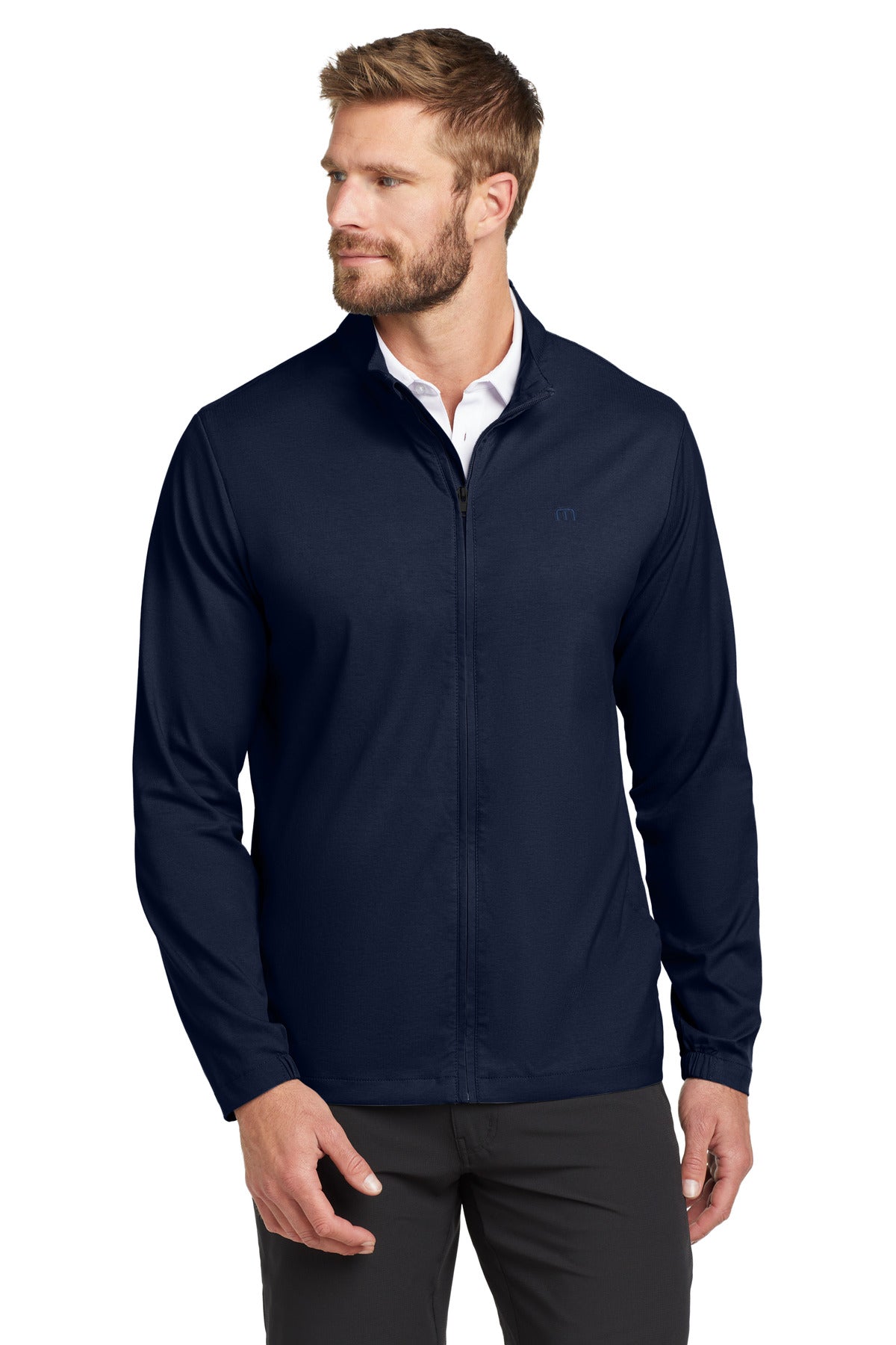TravisMathew Surfside Full-Zip Jacket - Vintage Indigo/ Black