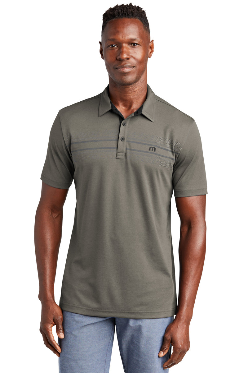 TravisMathew Monterey Chest Stripe Polo - Quiet Shade Grey