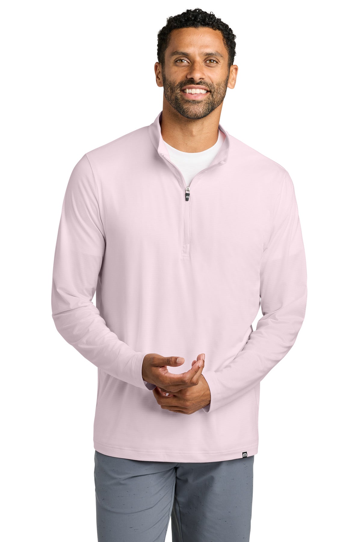 TravisMathew Crestview 1/4-Zip - Stone Pink