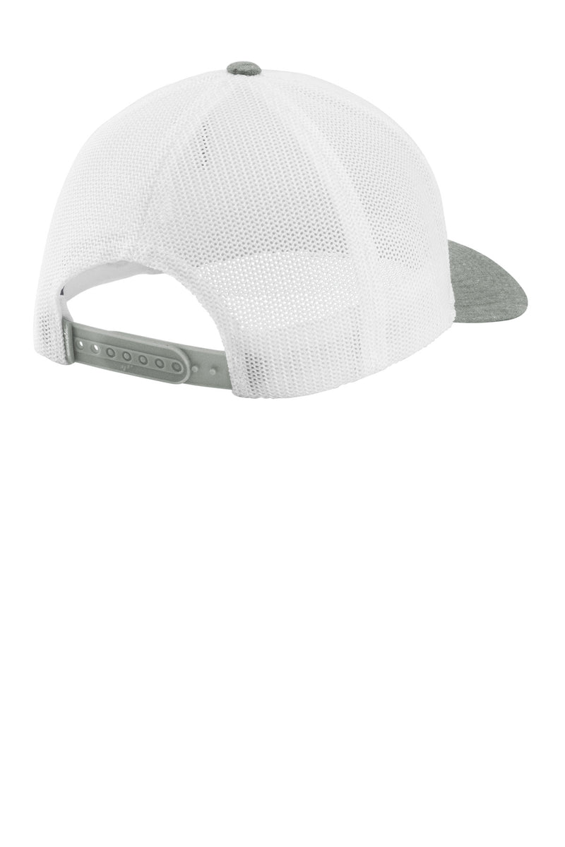 TravisMathew Cruz Colorblock Trucker Cap - White/ Heather Grey