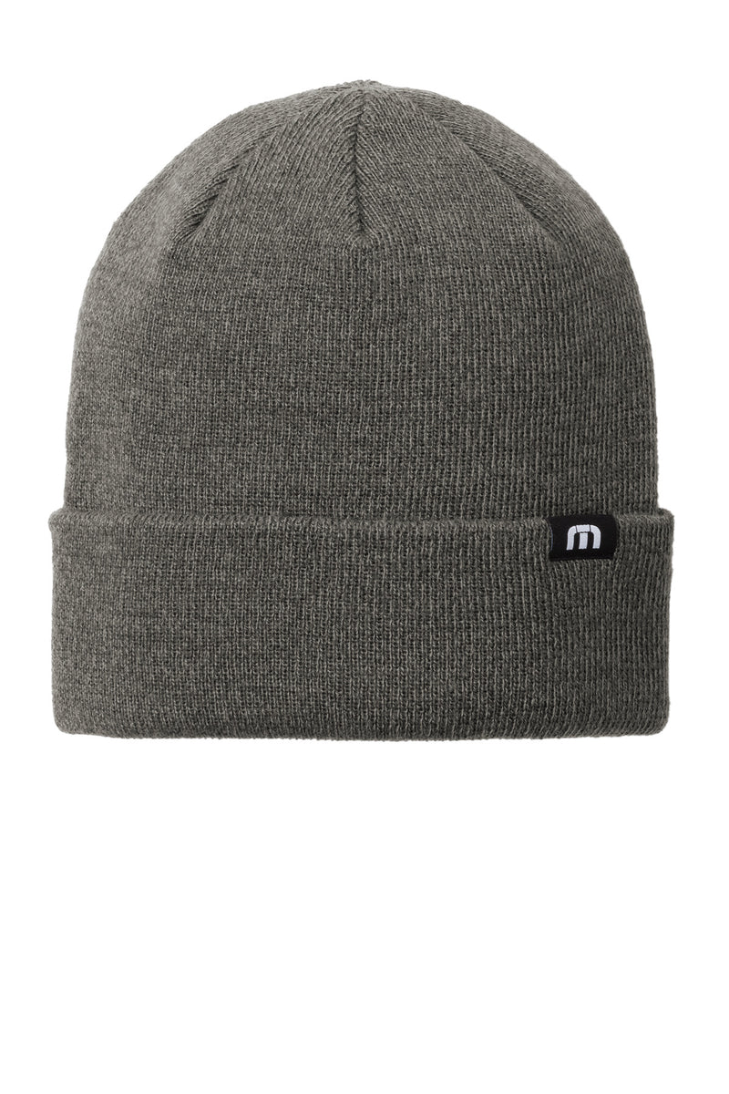 TravisMathew Solid Cuffed Beanie - Dark Grey Heather