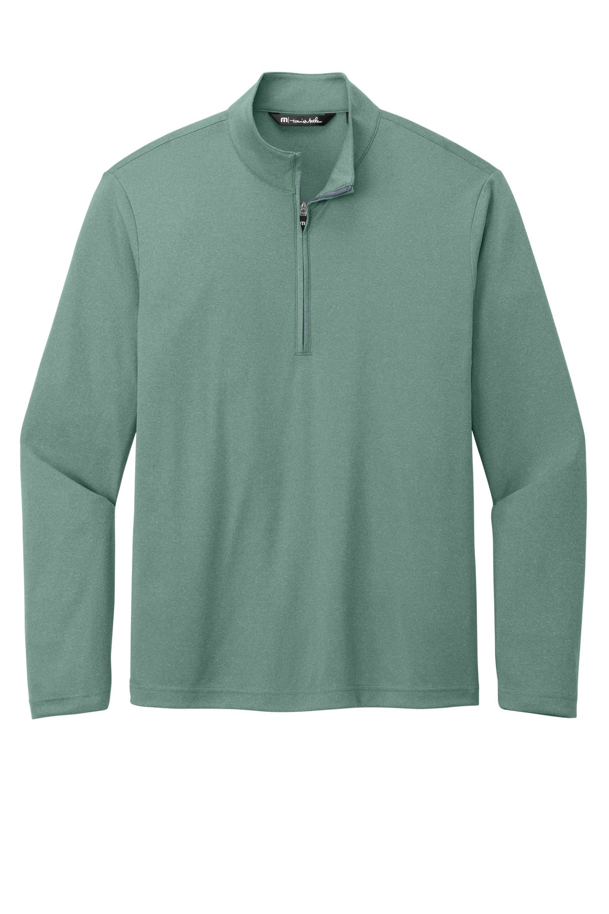 TravisMathew Coto Performance 1/4-Zip - Beryl Green Heather