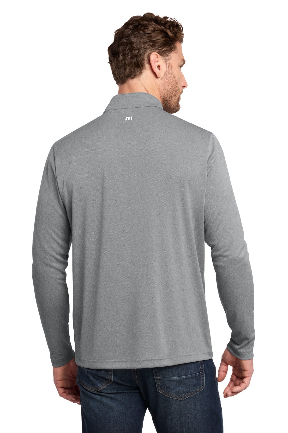 TravisMathew Coto Performance 1/4-Zip - Quiet Shade Grey Heather