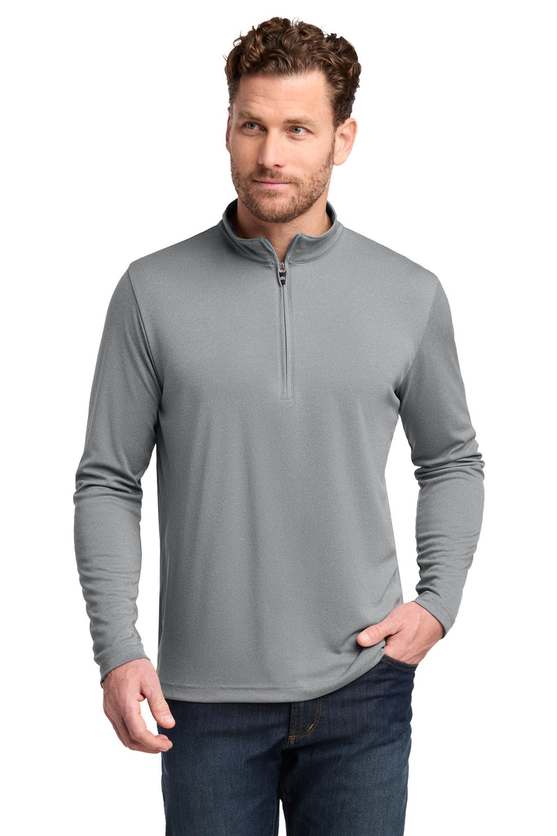 TravisMathew Coto Performance 1/4-Zip - Quiet Shade Grey Heather