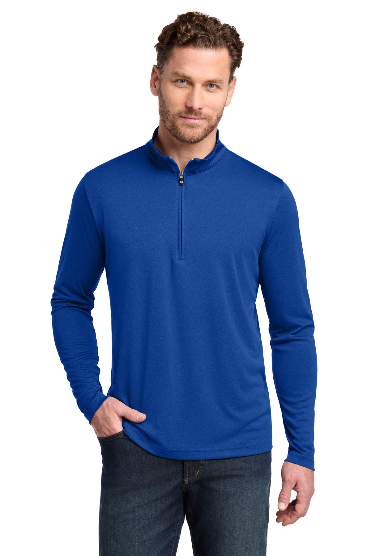 TravisMathew Coto Performance 1/4-Zip - Royal Blue