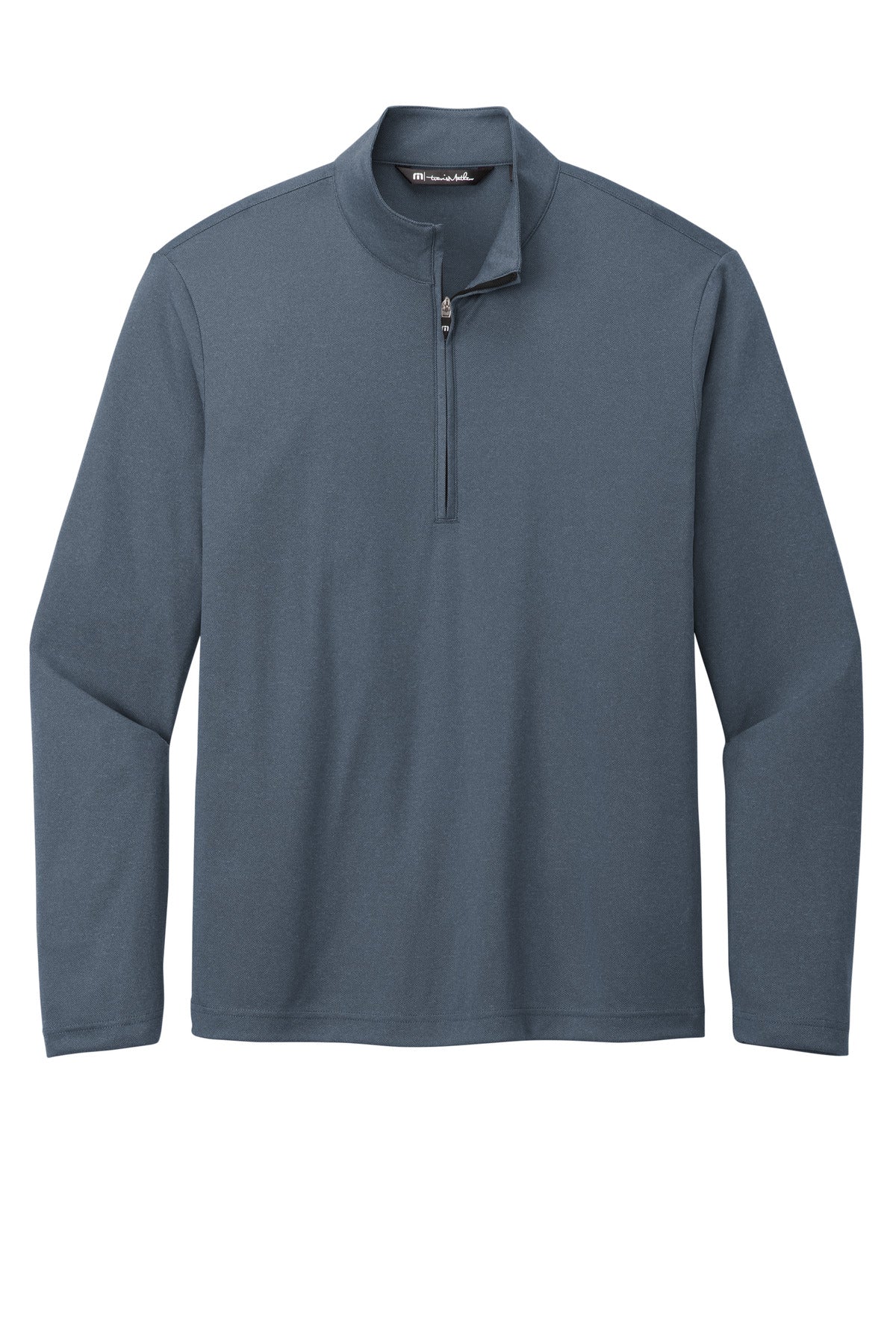 TravisMathew Coto Performance 1/4-Zip - Vintage Indigo/ Black