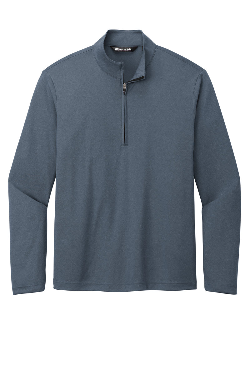 TravisMathew Coto Performance 1/4-Zip - Vintage Indigo/ Black