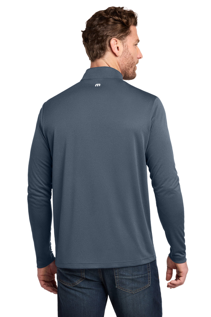 TravisMathew Coto Performance 1/4-Zip - Vintage Indigo/ Black