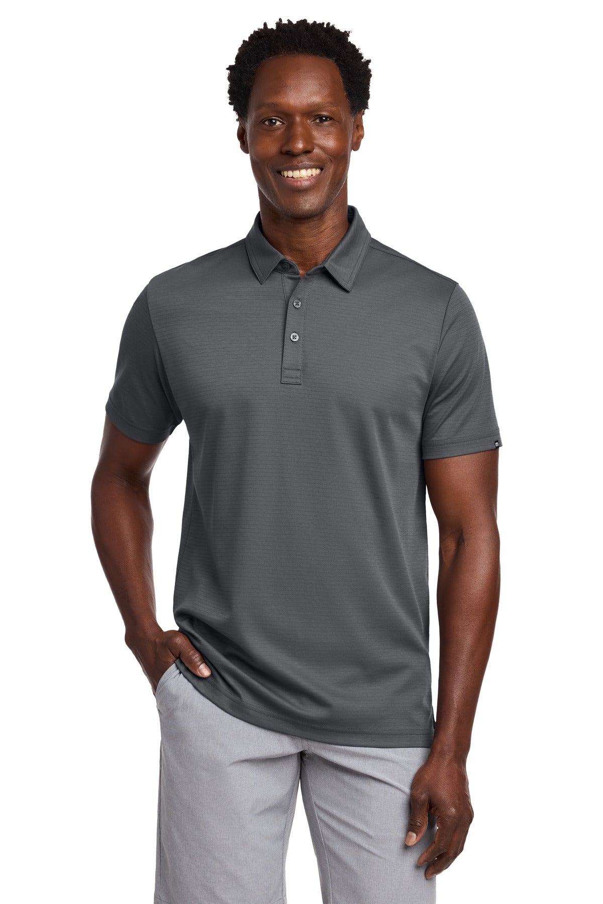 TravisMathew Bayfront Solid Polo - Dark Grey