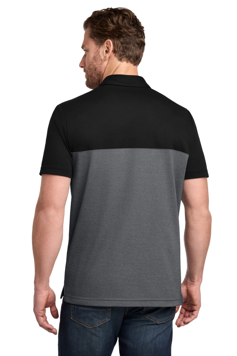TravisMathew Sunset Blocked Polo - Black/ Dark Grey Heather
