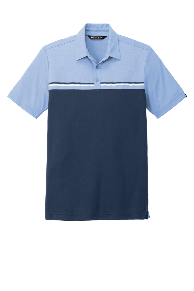 TravisMathew Sunset Blocked Polo - Riviera Heather/ Blue Nights