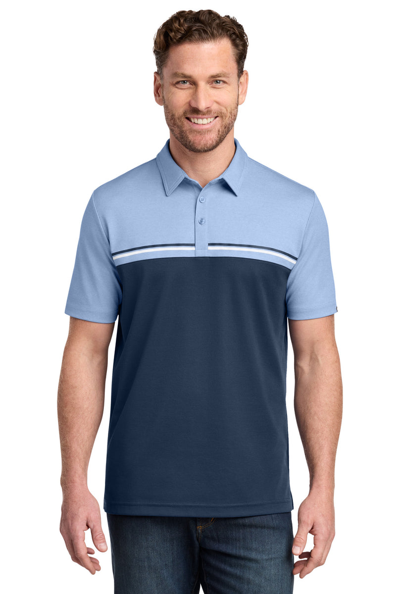 TravisMathew Sunset Blocked Polo - Riviera Heather/ Blue Nights