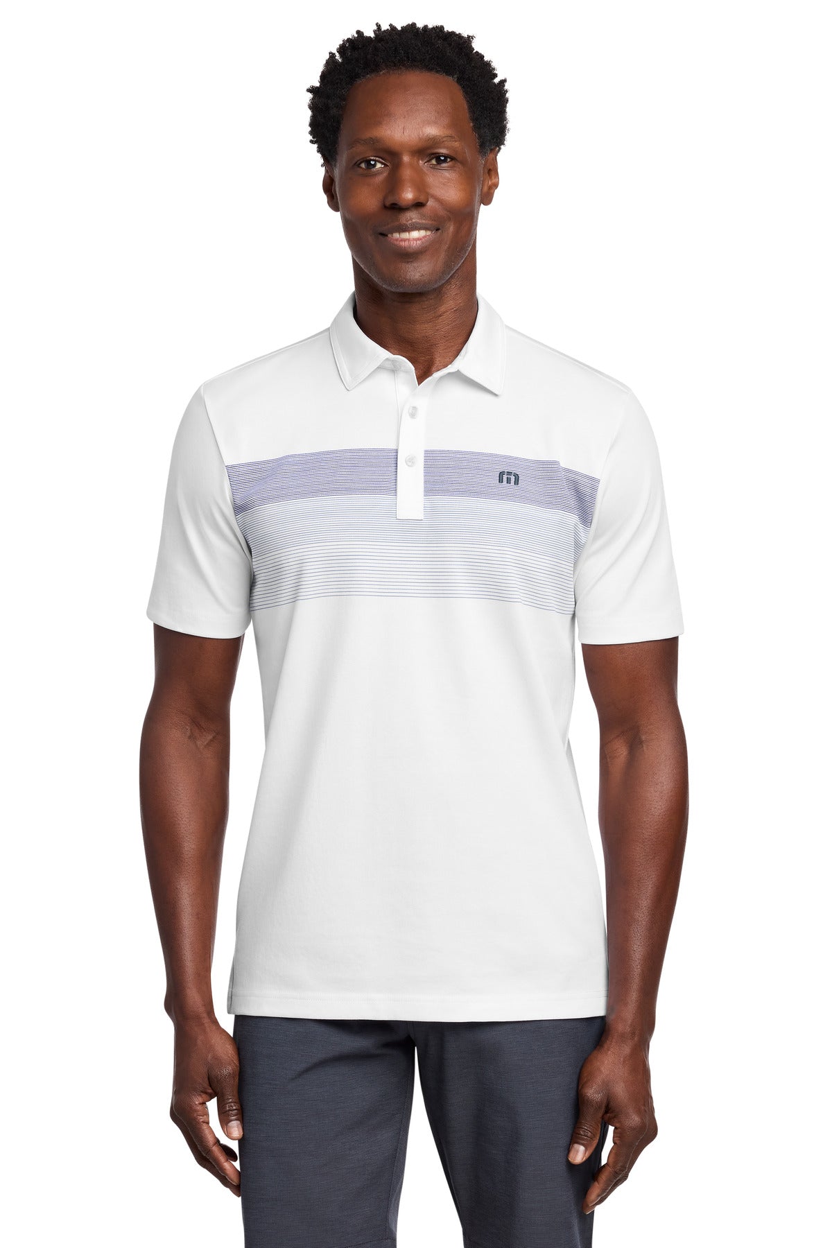 TravisMathew Coastal Chest Stripe Polo - White