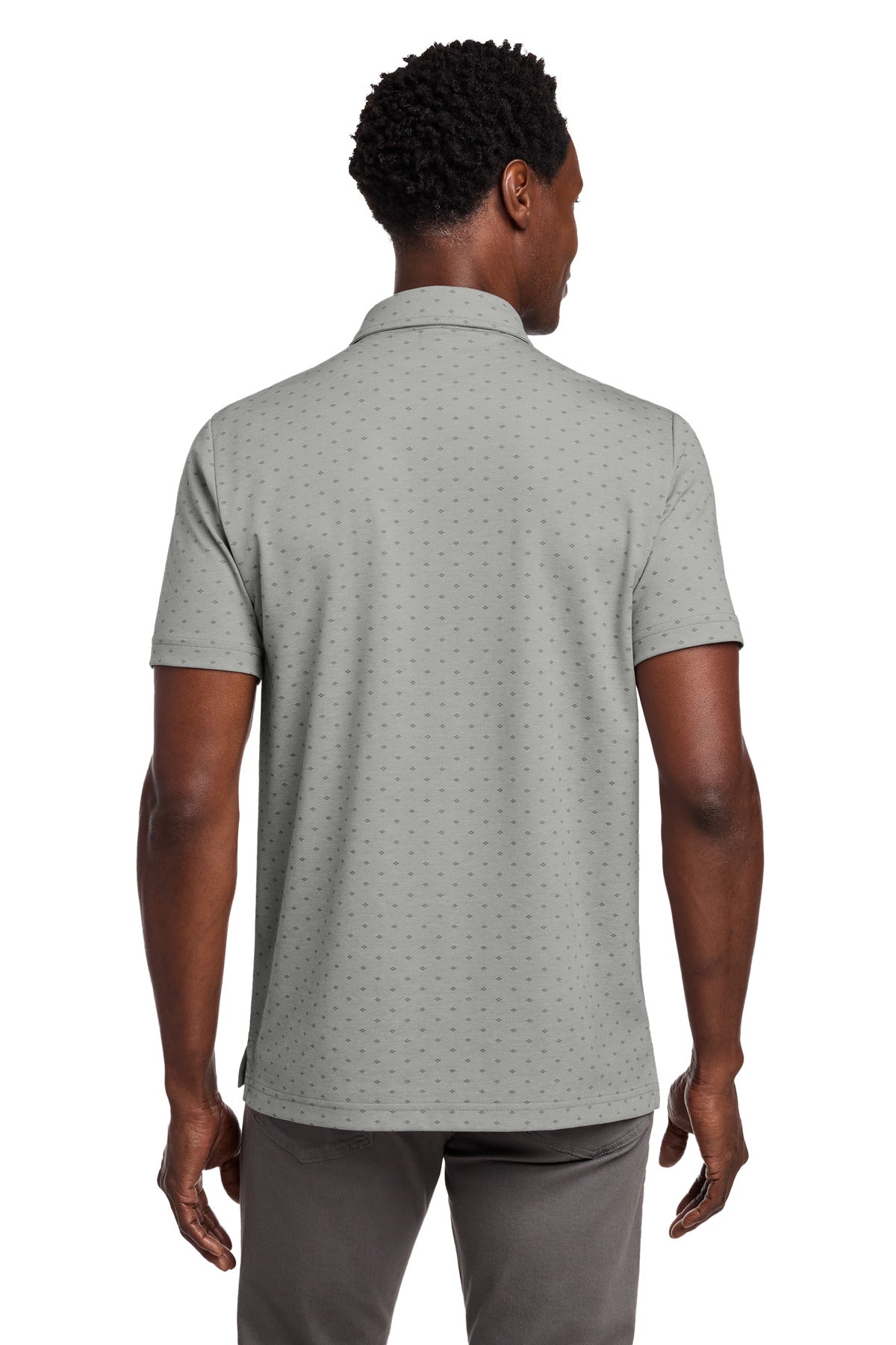 TravisMathew Oceanside Geo Polo - Quiet Shade Grey Heather/ Dark Grey