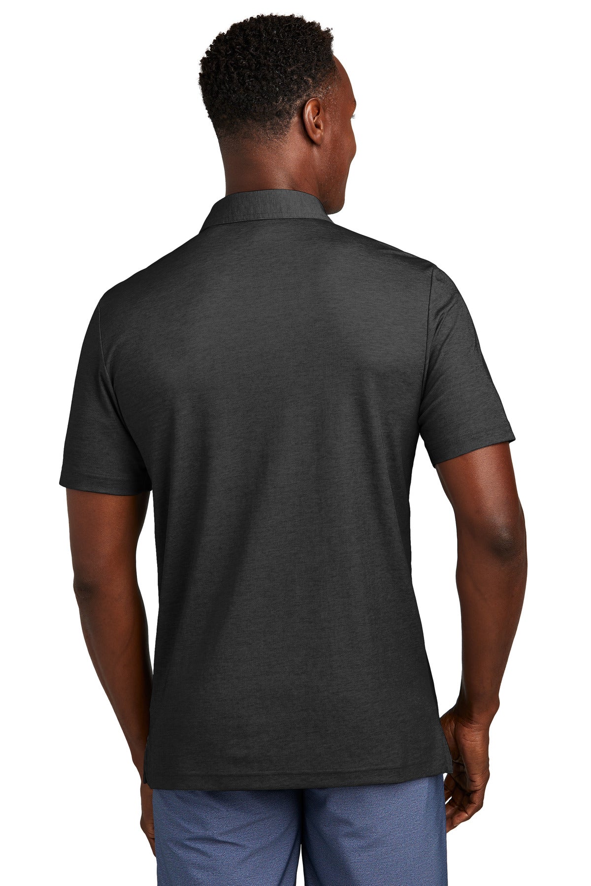 TravisMathew Oceanside Heather Pocket Polo - Black Heather