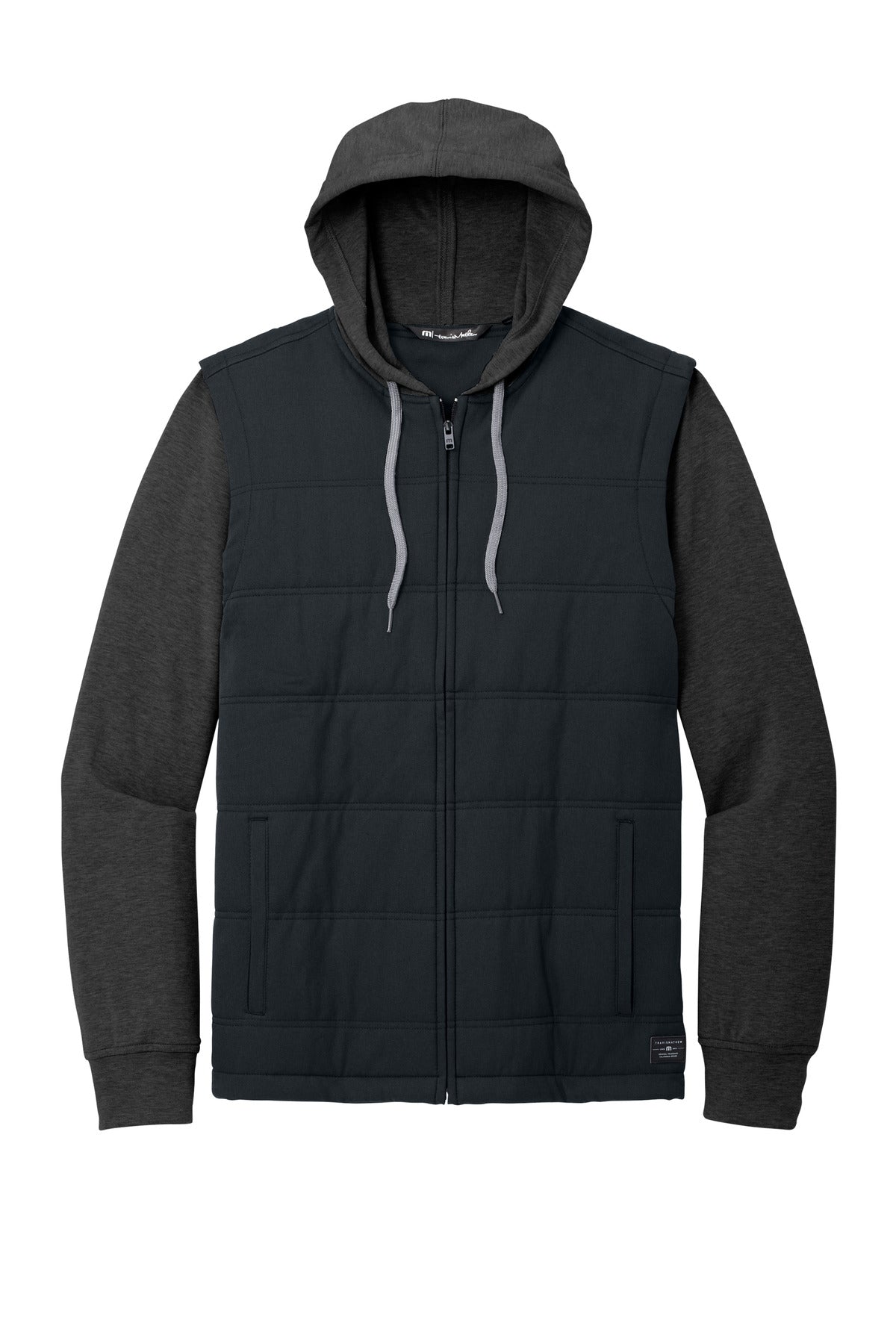 TravisMathew Tides Up Hooded Jacket - Black/ Black Heather