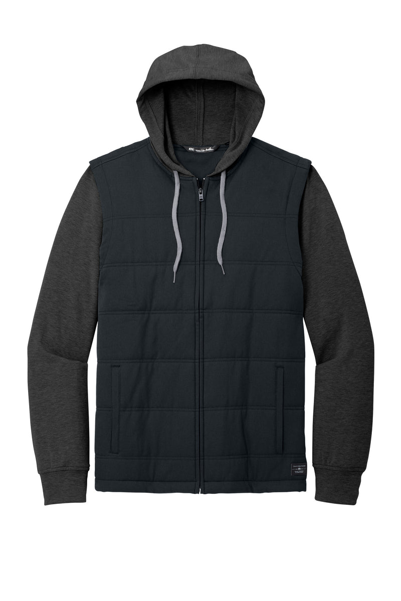 TravisMathew Tides Up Hooded Jacket - Black/ Black Heather