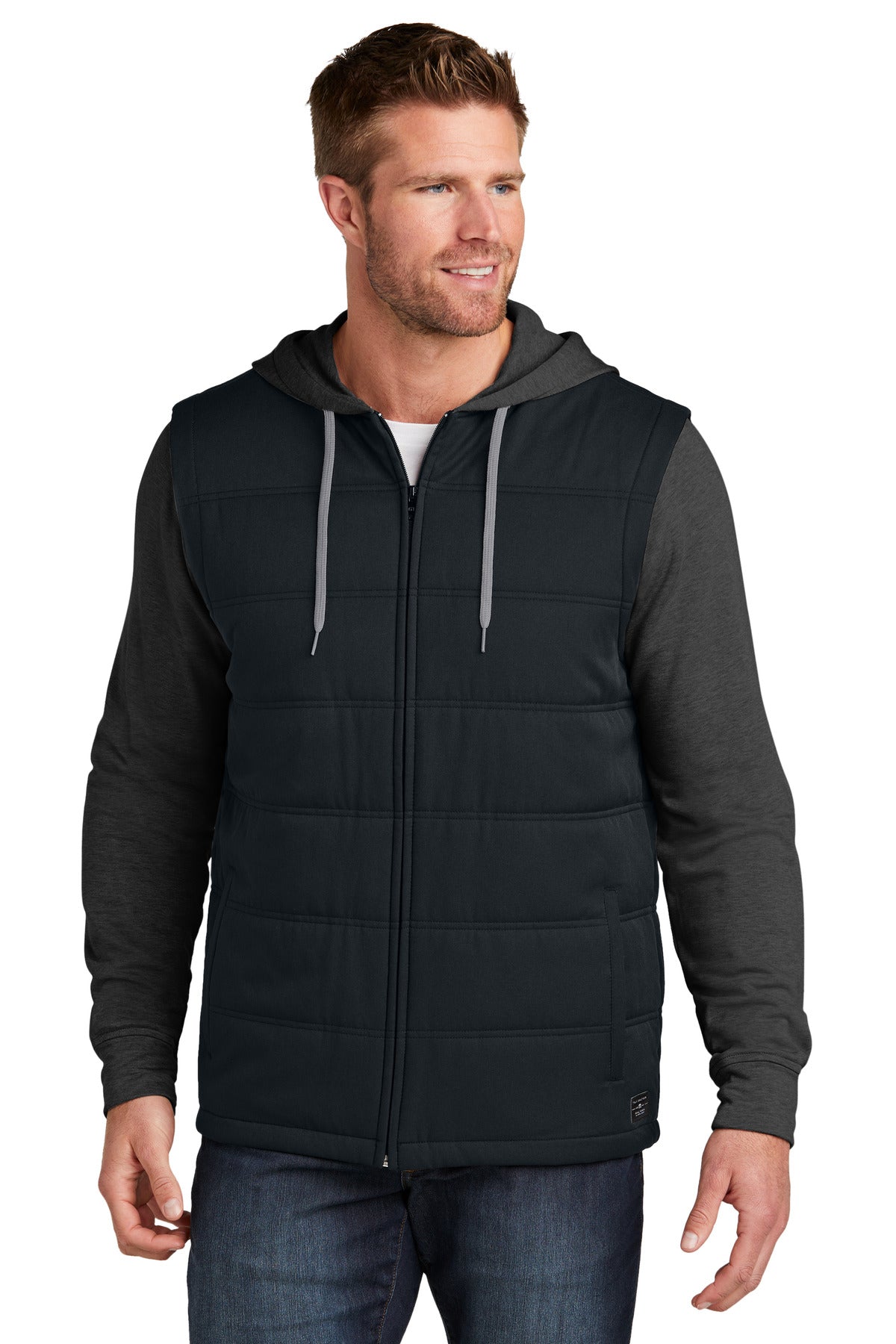 TravisMathew Tides Up Hooded Jacket - Black/ Black Heather