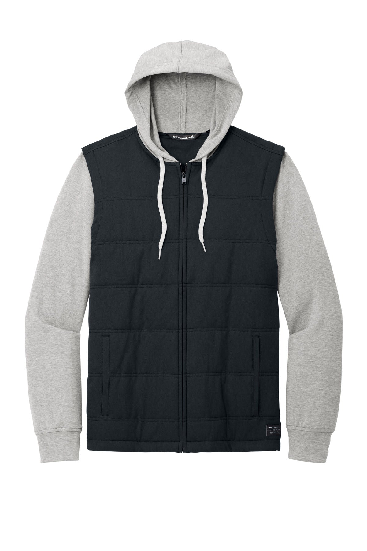 TravisMathew Tides Up Hooded Jacket - Black/ Grey Heather