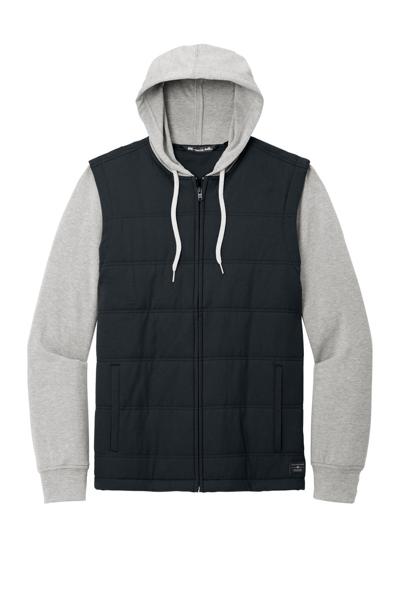 TravisMathew Tides Up Hooded Jacket - Black/ Grey Heather