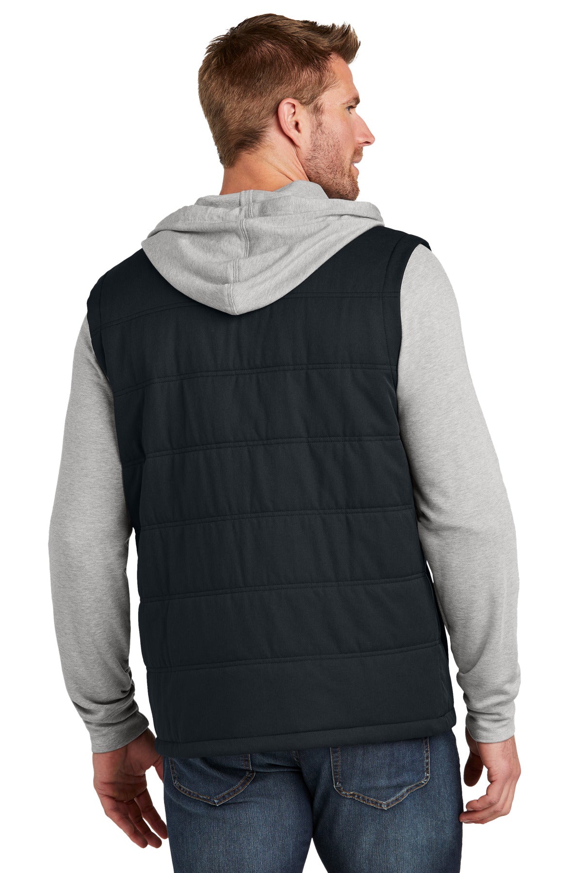 TravisMathew Tides Up Hooded Jacket - Black/ Grey Heather