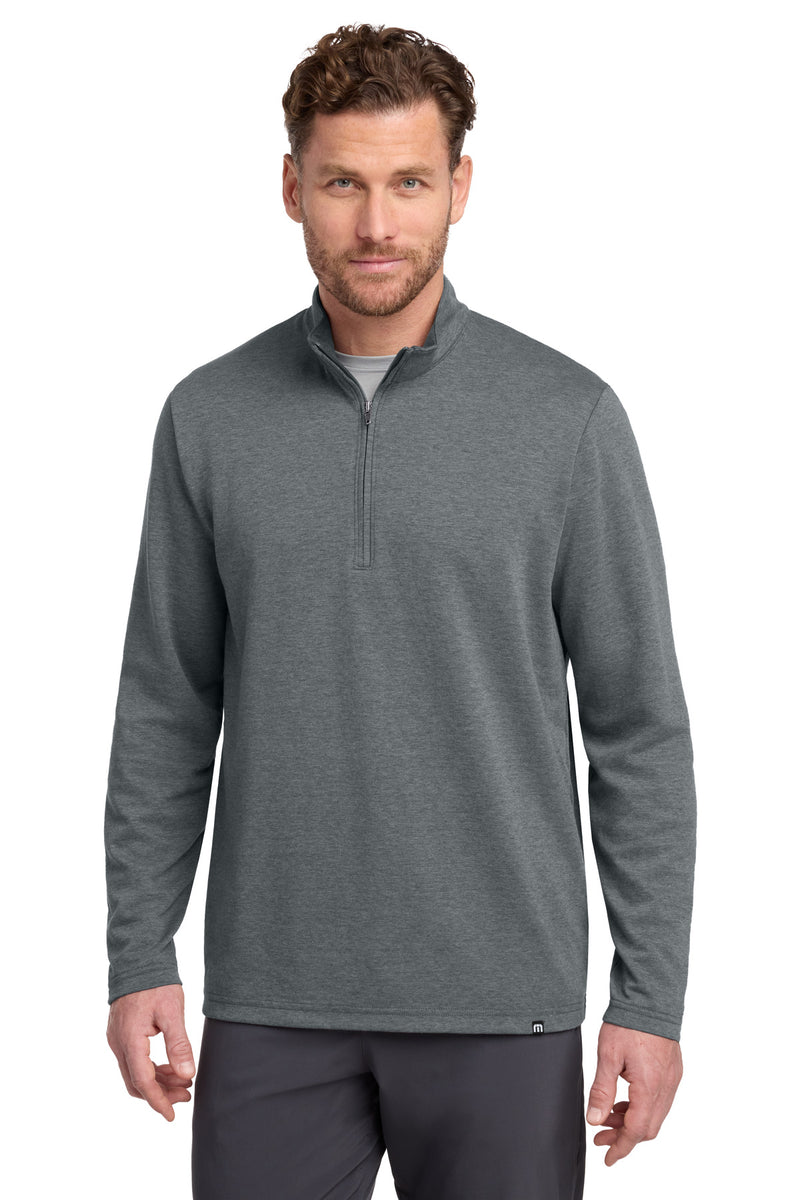 TravisMathew Coveside 1/4-Zip - Dark Grey Heather