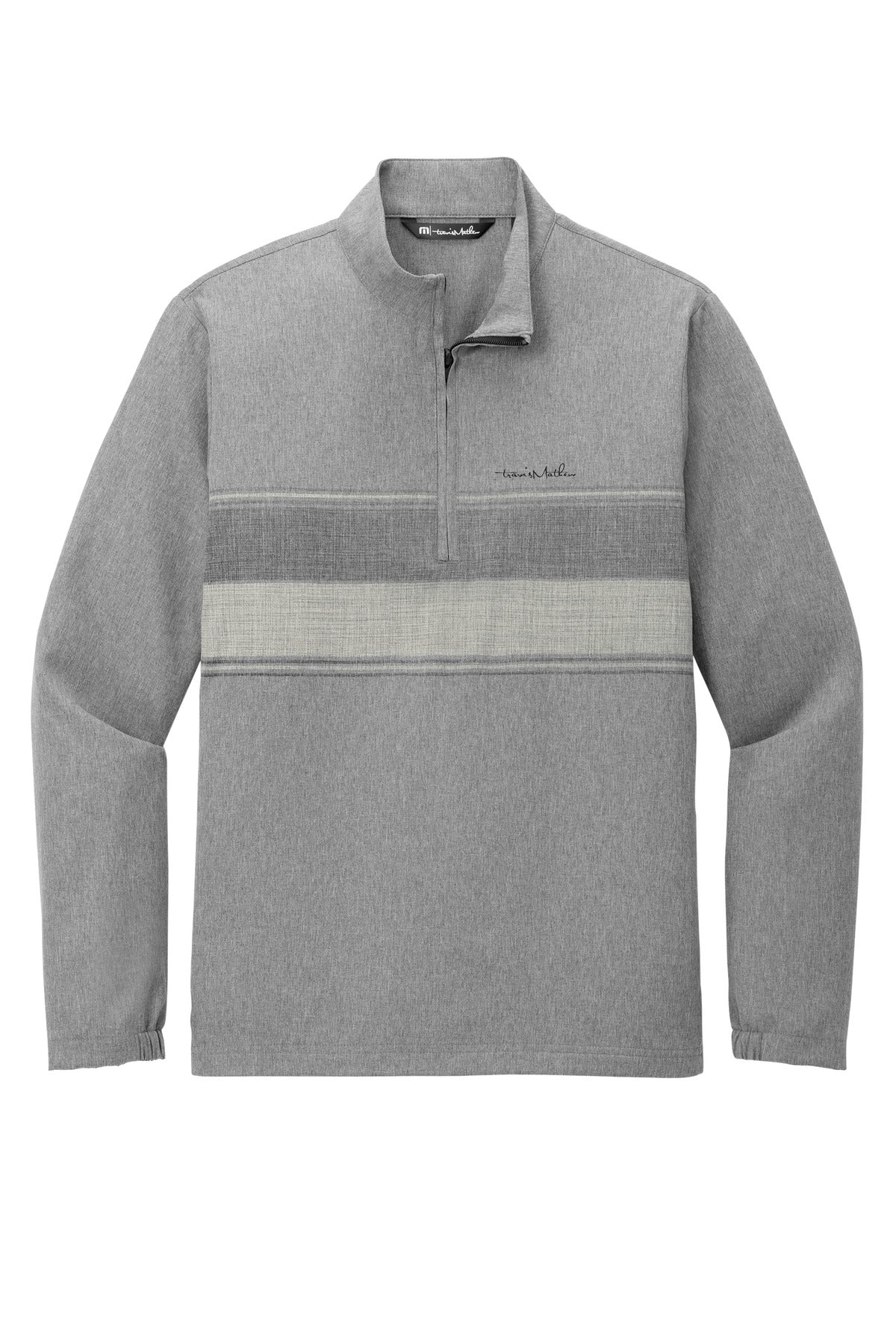 TravisMathew Balboa Chest Stripe 1/4-Zip - Dark Grey Heather