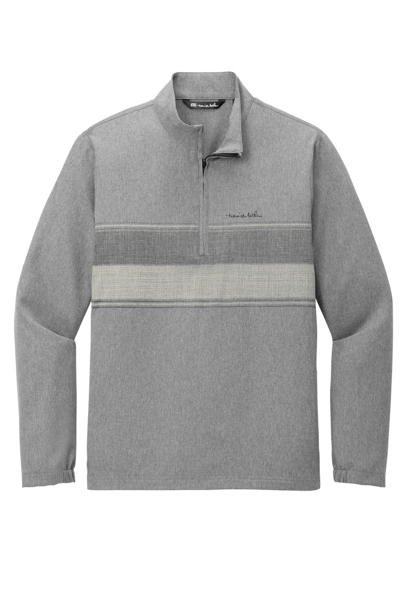 TravisMathew Balboa Chest Stripe 1/4-Zip - Dark Grey Heather