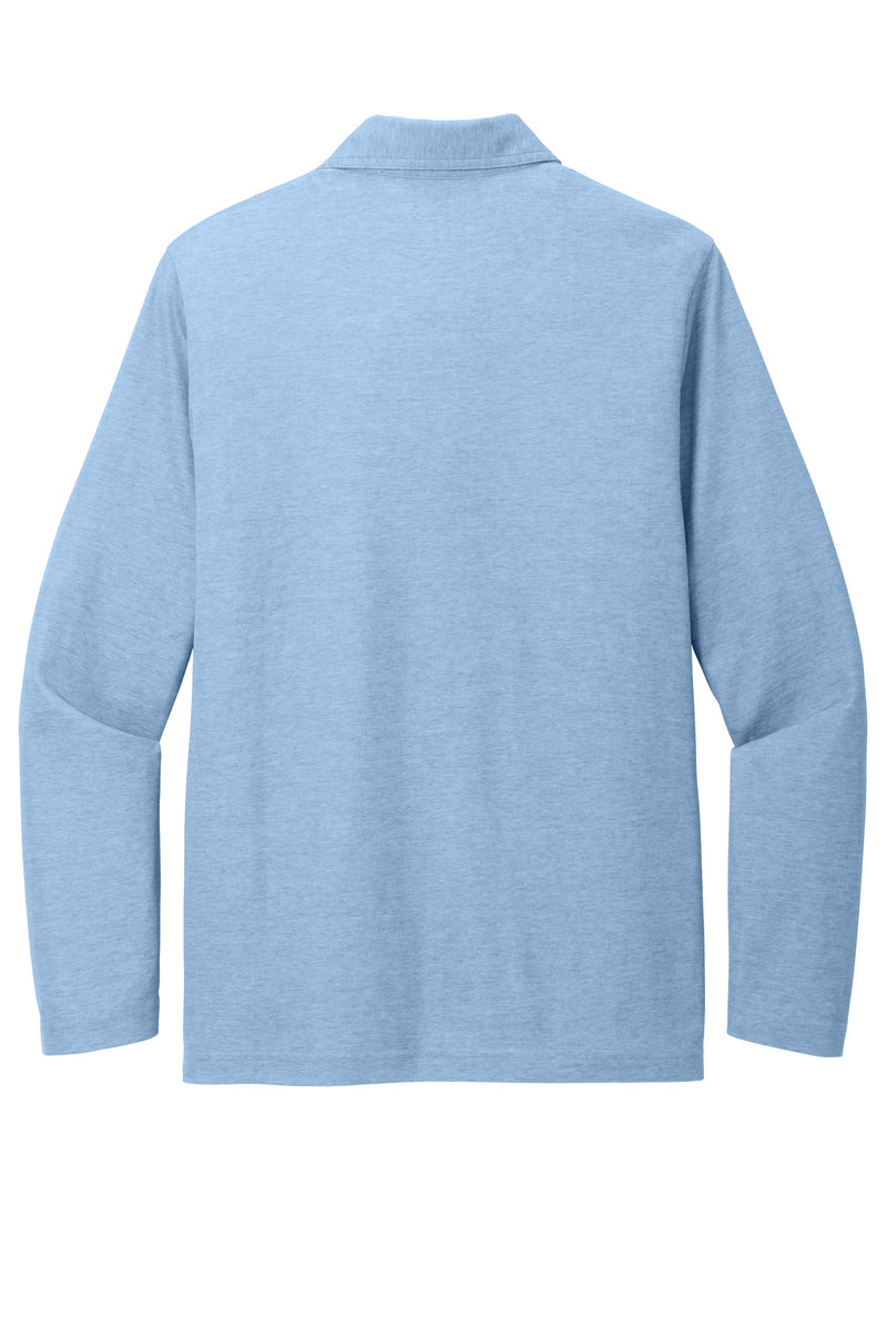 TravisMathew Oceanside Heather Long Sleeve Polo - Allure Heather