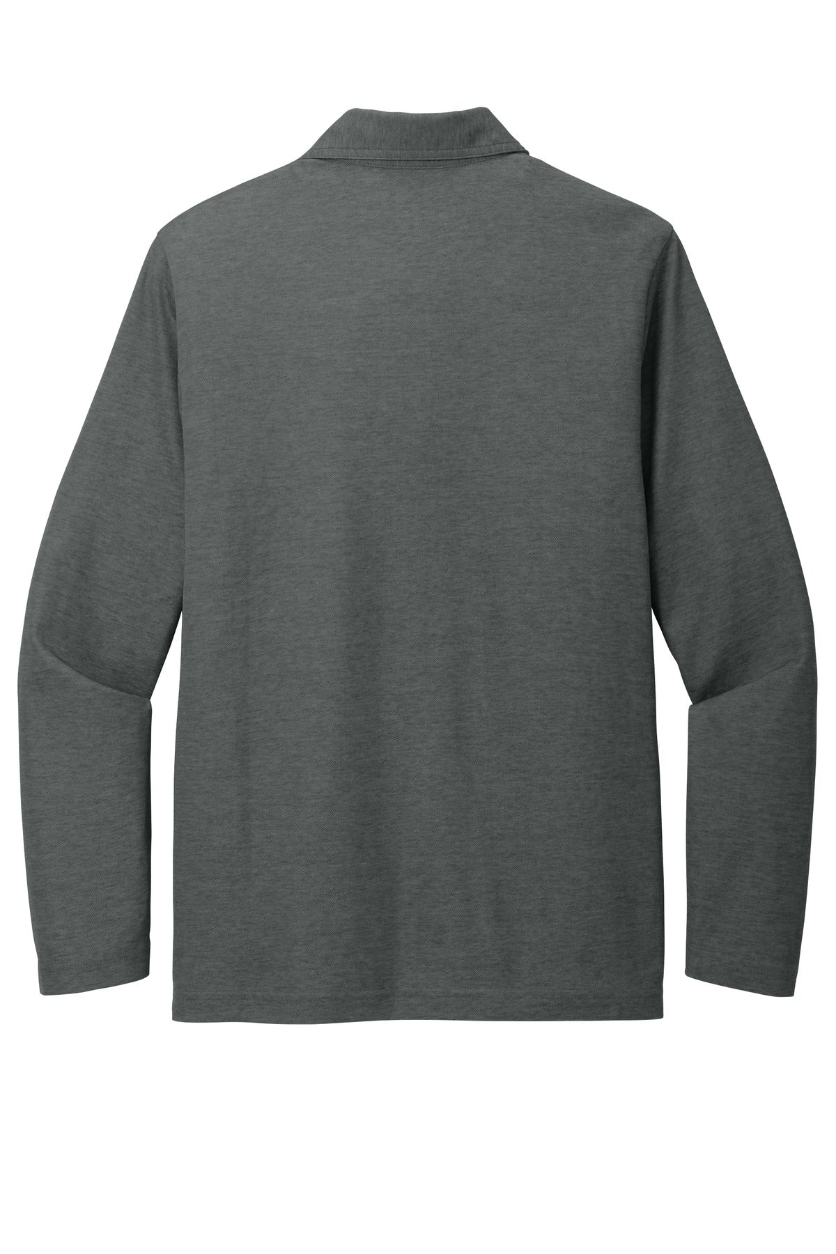 TravisMathew Oceanside Heather Long Sleeve Polo - Black Heather