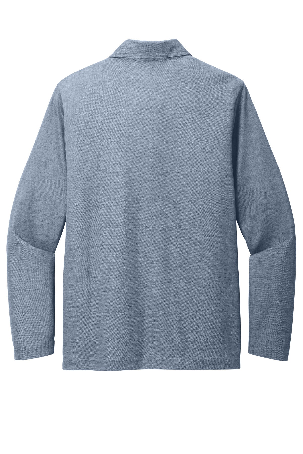 TravisMathew Oceanside Heather Long Sleeve Polo - Blue Nights Heather