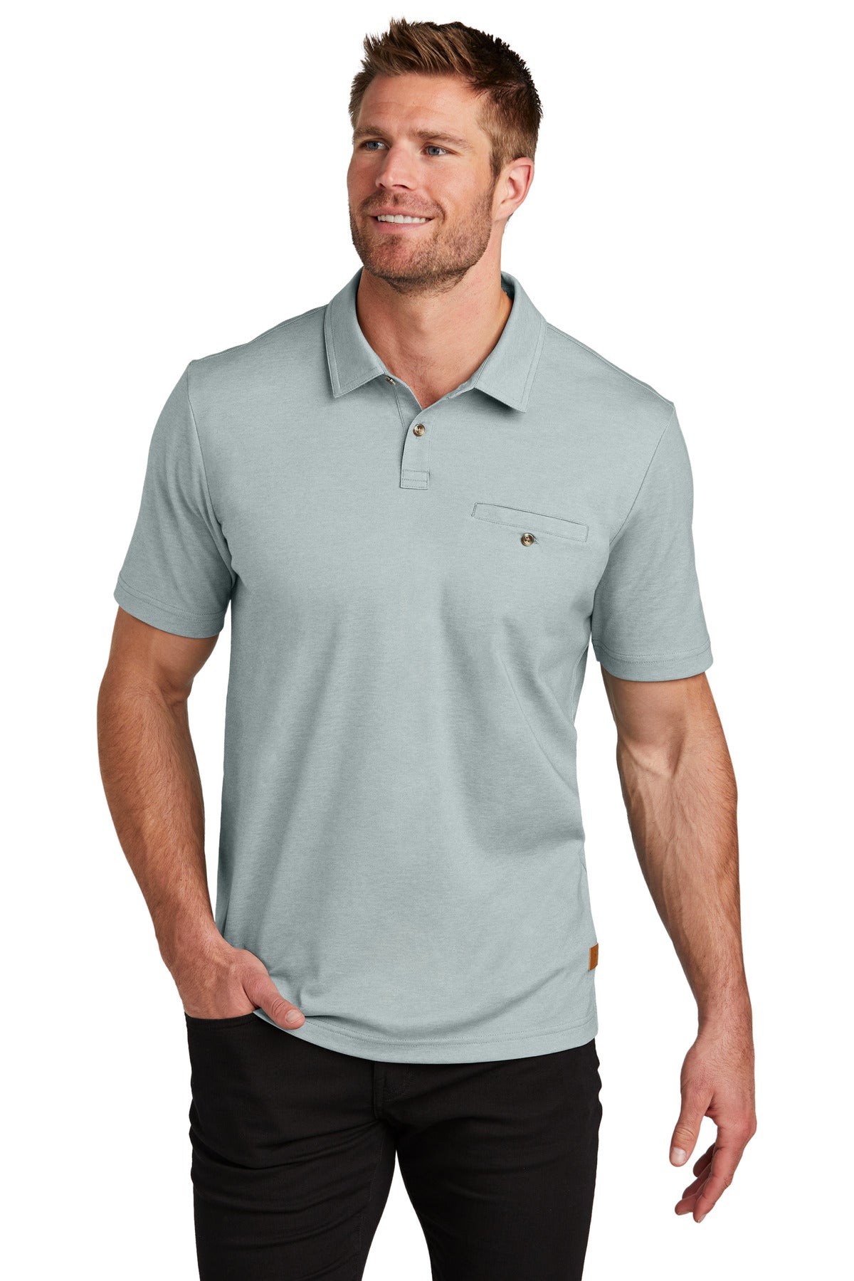 TravisMathew Sunsetters Pocket Polo - Balsam Green Heather