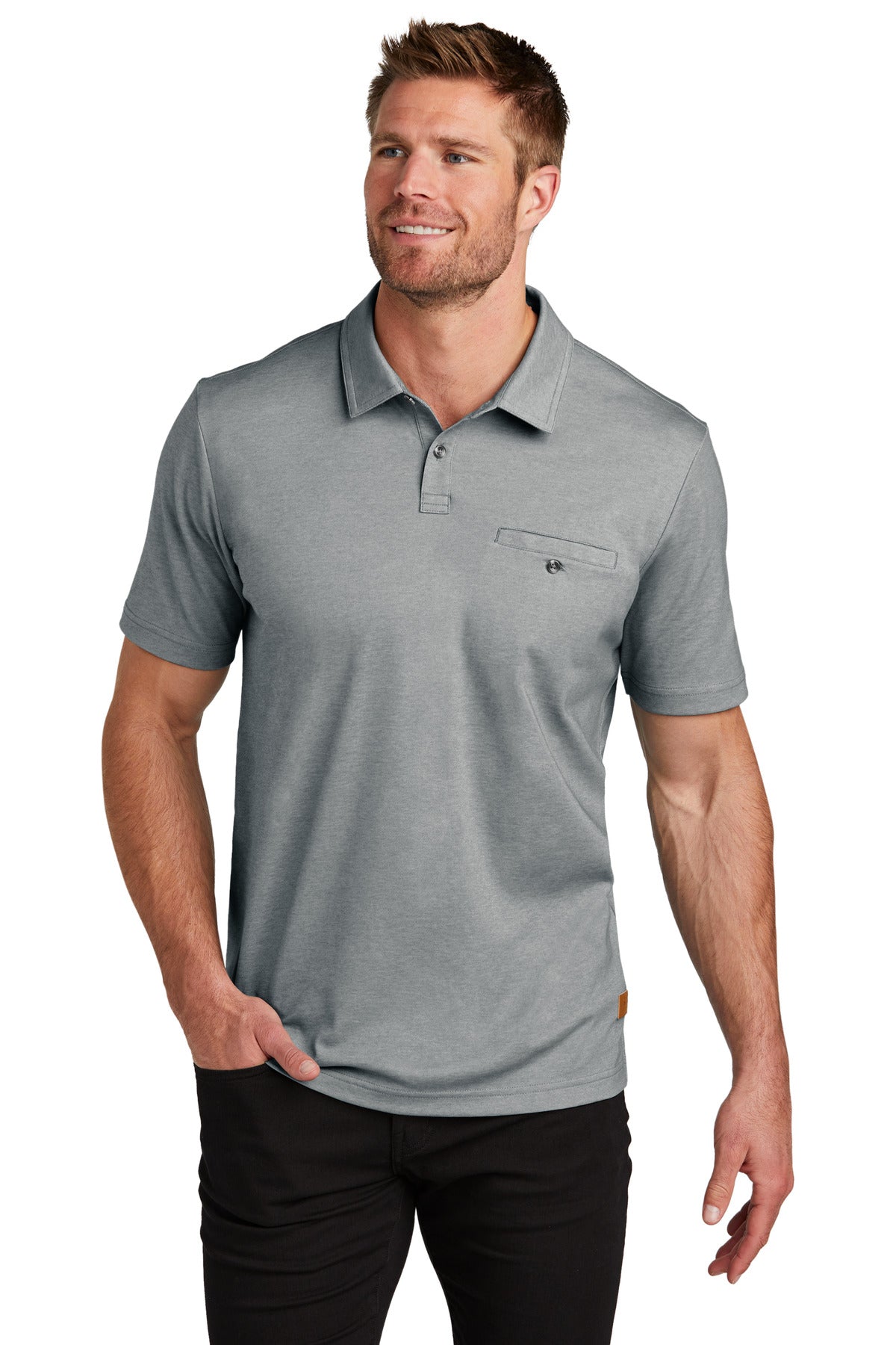 TravisMathew Sunsetters Pocket Polo - Grey Heather