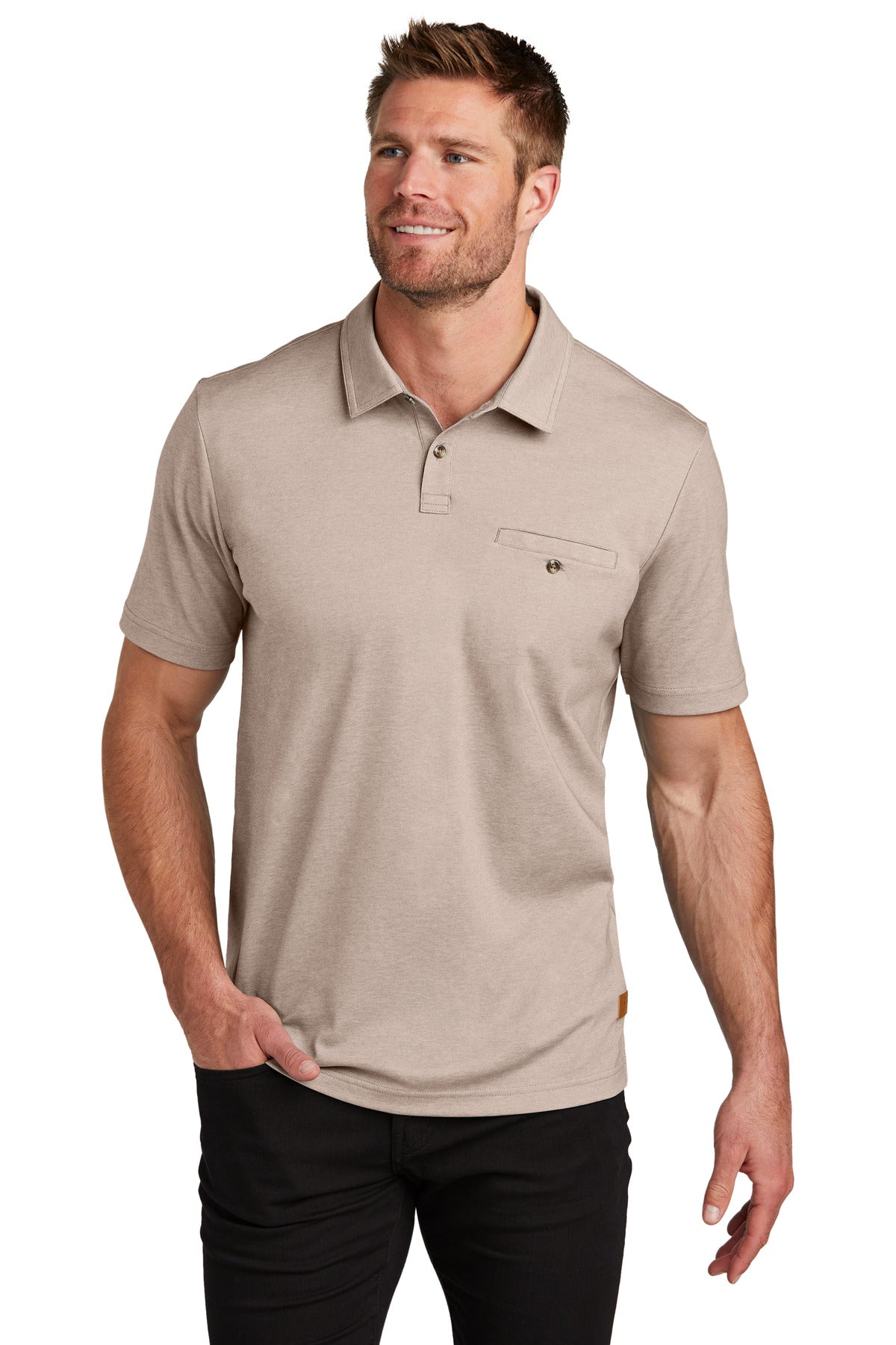 TravisMathew Sunsetters Pocket Polo - Portabella Heather