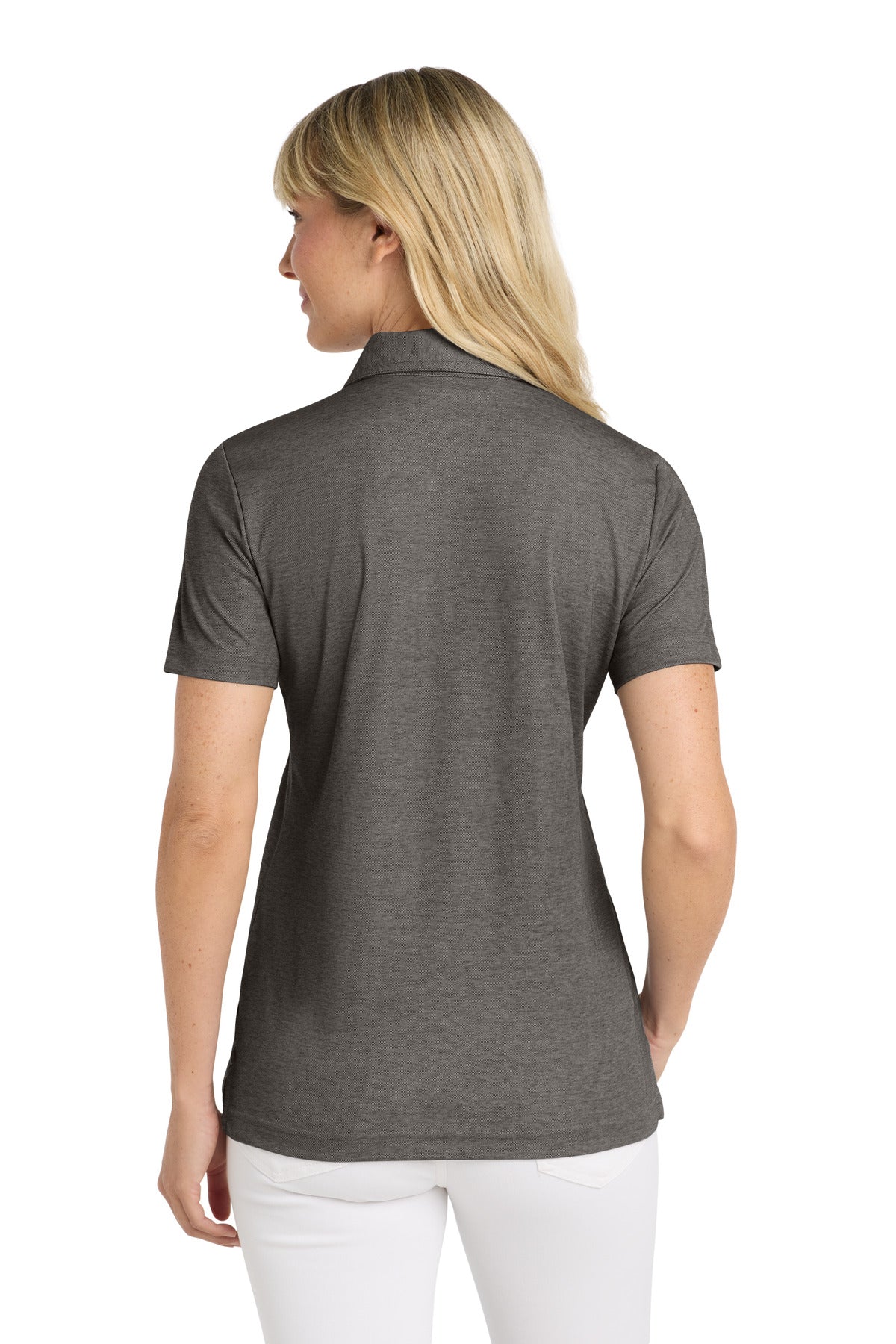 TravisMathew Women's Oceanside Heather Polo - Black Heather